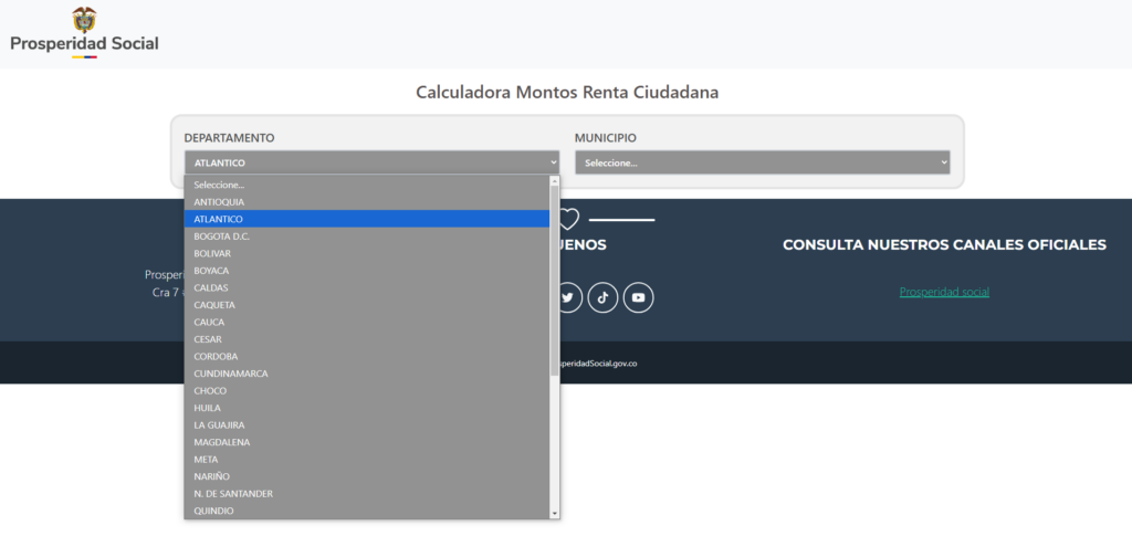 Calculadora Renta Ciudadana: Calcula cuánto puedes recibir 3 Calculadora de Montos Renta Ciudadana Departamento