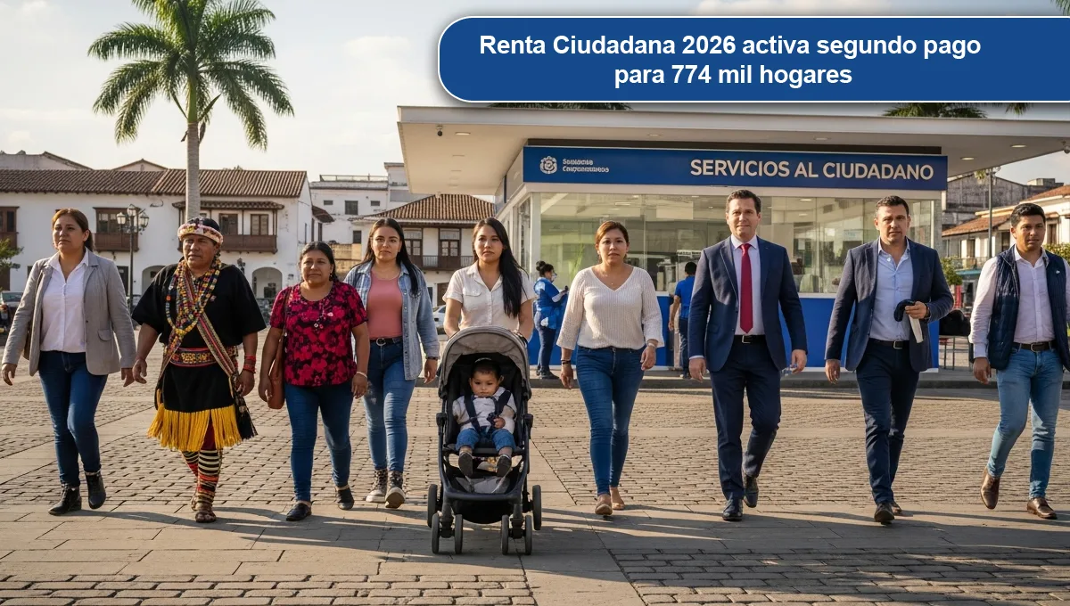 Renta Ciudadana 2026 activa segundo pago para 774 mil hogares